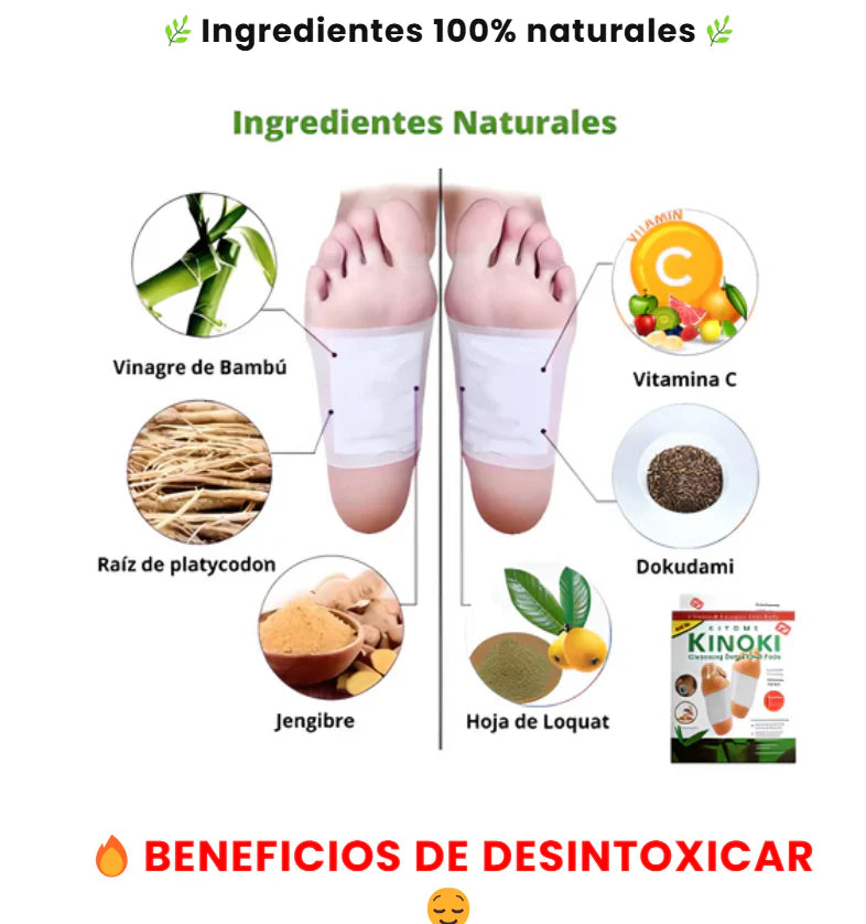 RelaxGo™ Pack 10 Cajas de 10 Parches Desintoxicantes Kinoki (100 unidades)