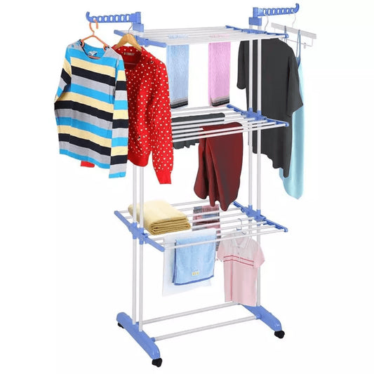 AeroDry Pro™  Tendero Ropa Colgador 3 Nivel Plegable