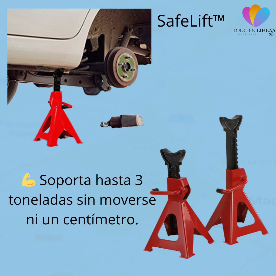 SafeLift™  Banquillo Mecánico Caballete 3 Toneladas