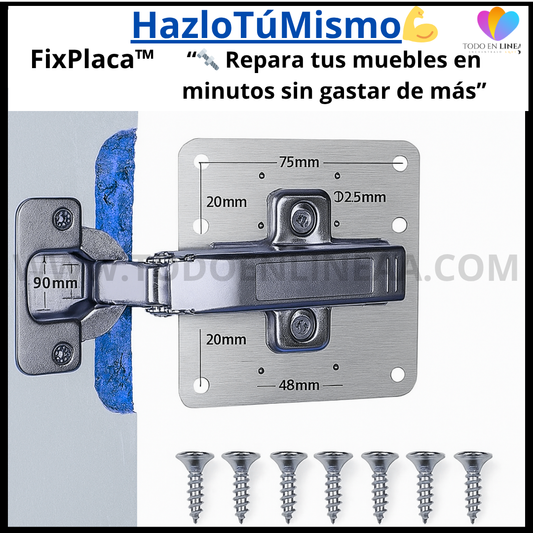 pack 12 Placas para Reparación Bisagras